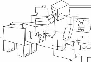 Раскраска Майнкрафт для мальчиков