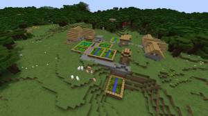 Рисунки деревня жителей майнкрафт