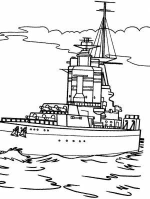 Раскраска Военные корабли 1941 года