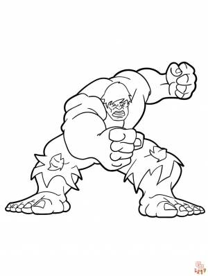 Превратитесь в героя с GBcoloringРаскраски Халк