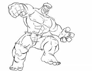 Раскраски Раскраска Халк в шортах супергерои, Coloring Books for children