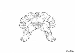 Раскраска Hulk