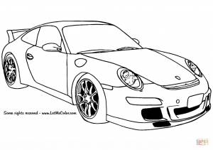Раскраска Спорткар Porsche 911 GT3