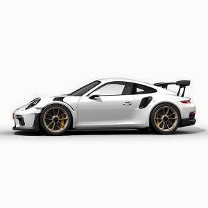 Автомобиль изолирован на белом фоне porsche 911 gt3 rs белый автомобиль пустой чистый на белом b белый черный
