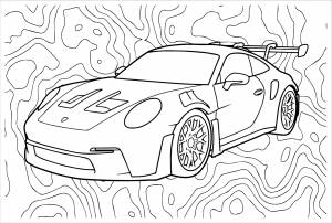Раскраска Porsche 911 GT3 RS