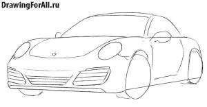 Как нарисовать Порше 911