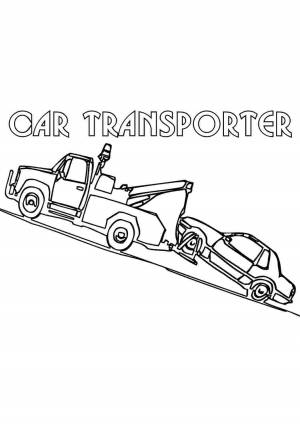 Раскраска автовоз транспорт
