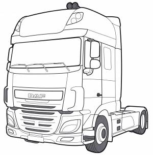 Раскраска DAF XF