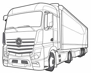 Раскраска Mersedes-Benz Actros IV