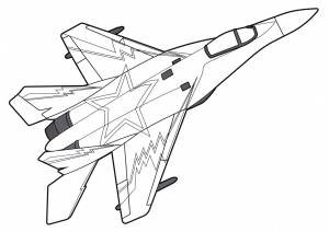 Раскраска Легкий истребитель МиГ-35