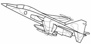 Раскраска Самолет-истребитель F-1