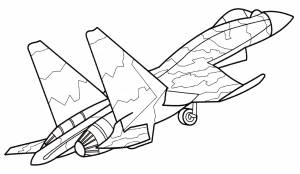 Раскраска Ударный истребитель Су-37