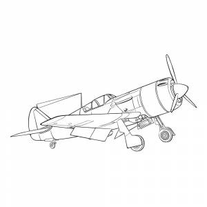 Раскраска Истребитель Ла-9