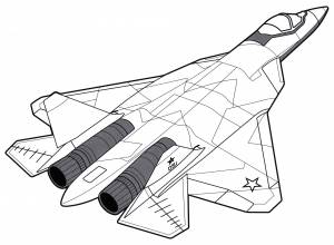 Раскраска Су-57