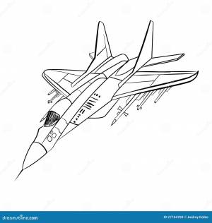 Самолет-истребитель Mig 29 иллюстрация вектора