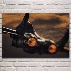 Крутая раскраска Mig 29, вид сзади, фулкром, реактивный истребитель двигателя, фотография, украшение для дома, гостиной KN885