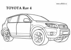 Раскраски машины Тойота
