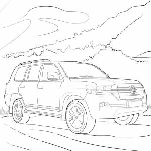 Раскраски Ленд крузер 200