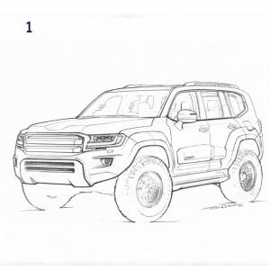 Тойота ленд крузер раскраска