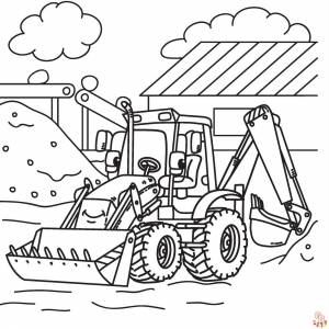 Порадуйте своих детей бульдозерными раскрасками GBcoloring
