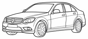 Раскраска Mercedes C-class