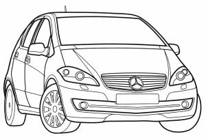 Раскраска Mercedes A-class