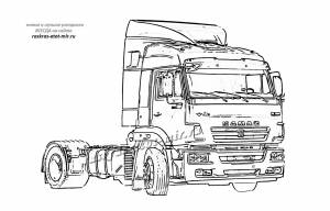 Раскраски машины КАМАЗ