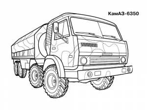 Раскраски Камаз