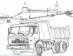Раскраски Камаз