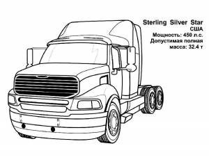 Раскраска Грузовик