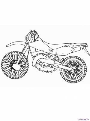 Раскраска мотоцикл 10
