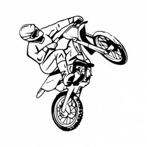 Ручной обращается мотоцикл линии искусства дети для детей книжка-раскраска