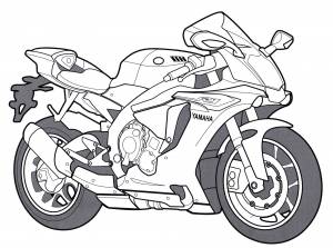 Раскраска Yamaha R1