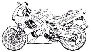 Раскраски волк на мотоцикле