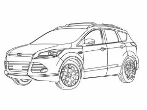 Раскраска Форд Эскейп 2014