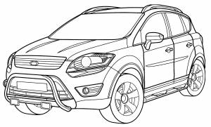 Раскраска Ford Kuga