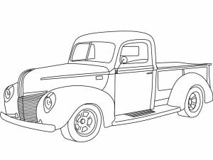 Раскраска 1940 Ford Пикап