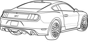 Раскраска Мустанг