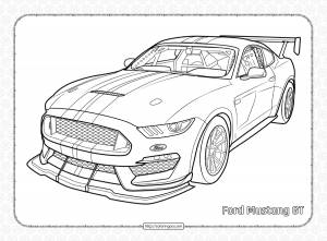 Раскраска мустанг машина
