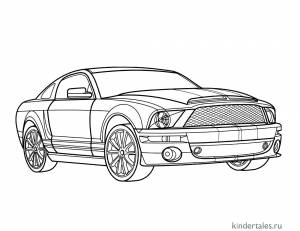 Форд Мустанг» раскраска для детей