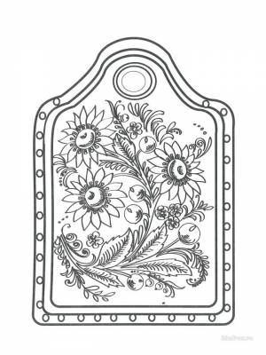 Раскраски Городецкая роспись   в формате