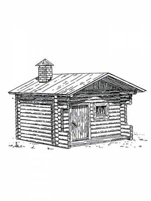 Раскраски Баня   в формате