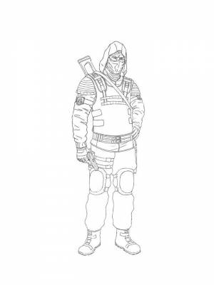 Картинка Сталкер  раскраску онлайн