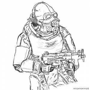 Рисунок сталкер раскраска