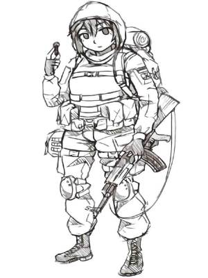 Раскраска Сталкер