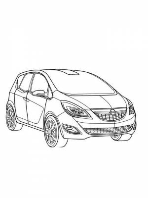 Раскраска Опель  картинку для детей