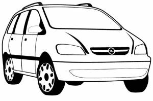 Опель раскраска