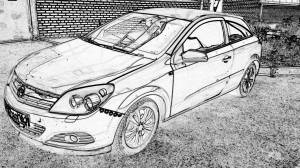 Раскраска опель астра