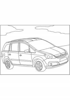 Раскраска опель зафира