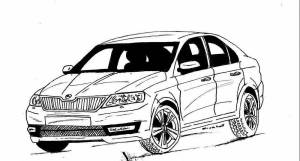 Раскраски Шкода рапид